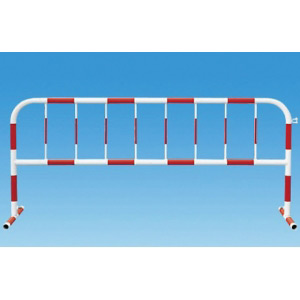 カラーパイプバリケード (白/赤) (386-001)